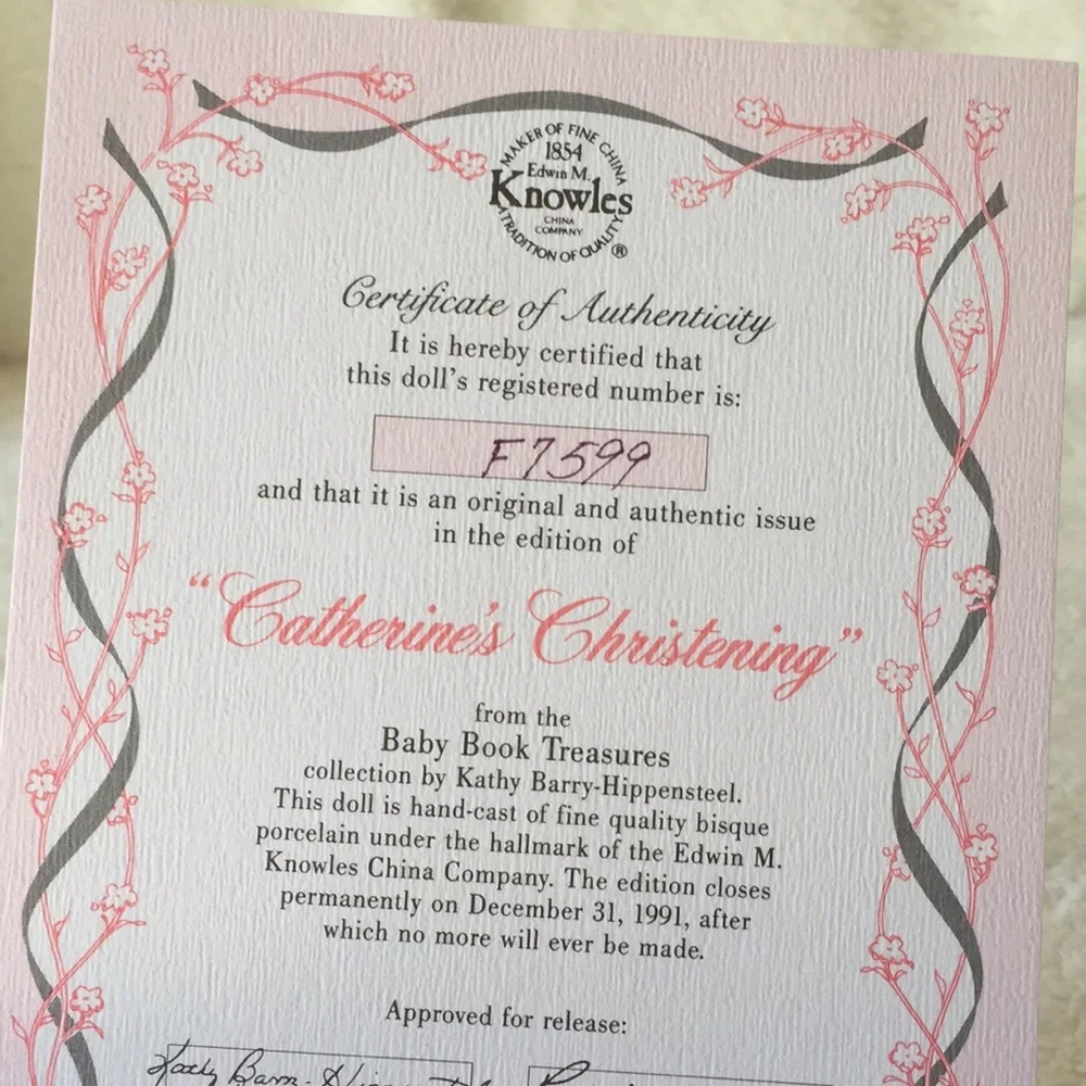 Vintage Edwin M. Knowles “Catherine’s Christening”